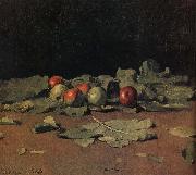 Ilia Efimovich Repin Apple still life and leaves Sweden oil painting artist